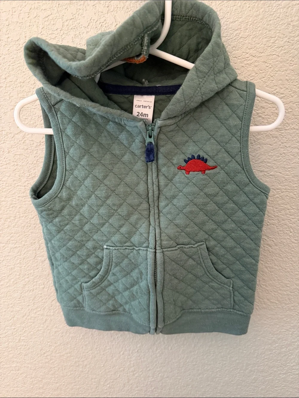 Boy 24 mo Fall/Winter Bundle. Camo Pullover, Construction Truck Hoodie Dino Vest